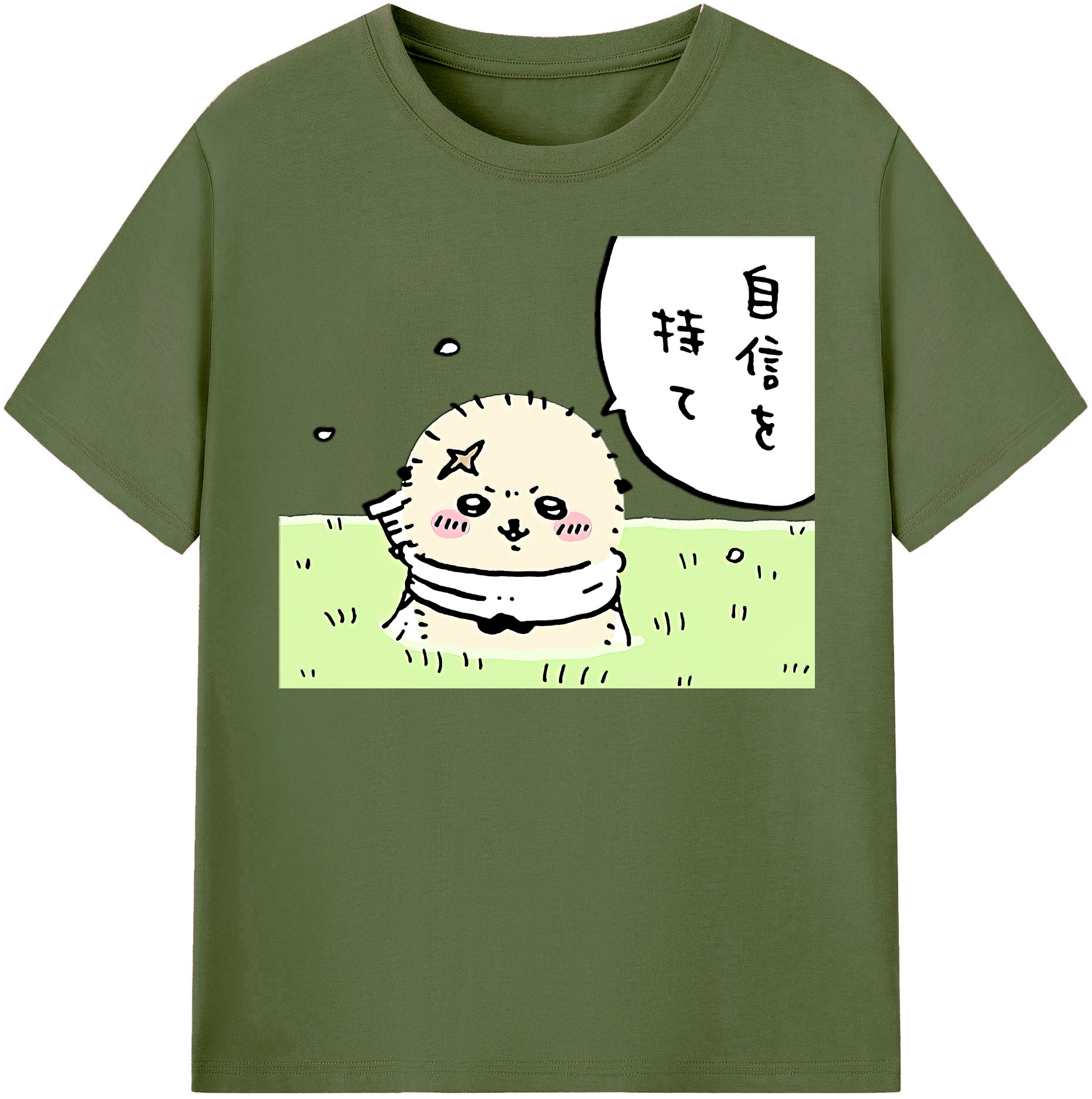 （画像用） ちいかわ ラッコ Chii-kawa Sea otter 綿100％半袖Tシャツ（フロントプリント）
